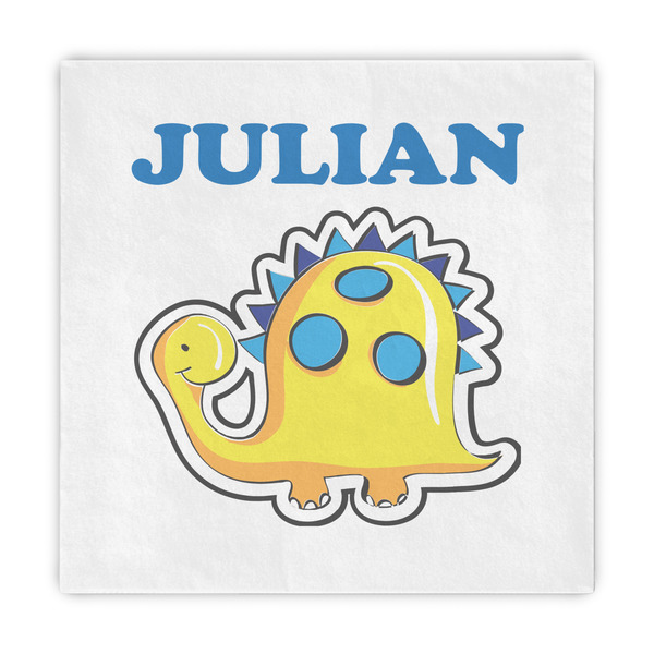 Custom Dinosaur Print Decorative Paper Napkins (Personalized)