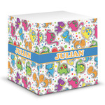 Dinosaur Print Sticky Note Cube (Personalized)