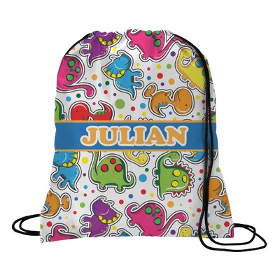 Dinosaur Print Drawstring Backpack (Personalized)