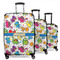 Dinosaur Print 3 Piece Luggage Set - 20" Carry On, 24" Medium Checked, 28" Large Checked (Personalized)