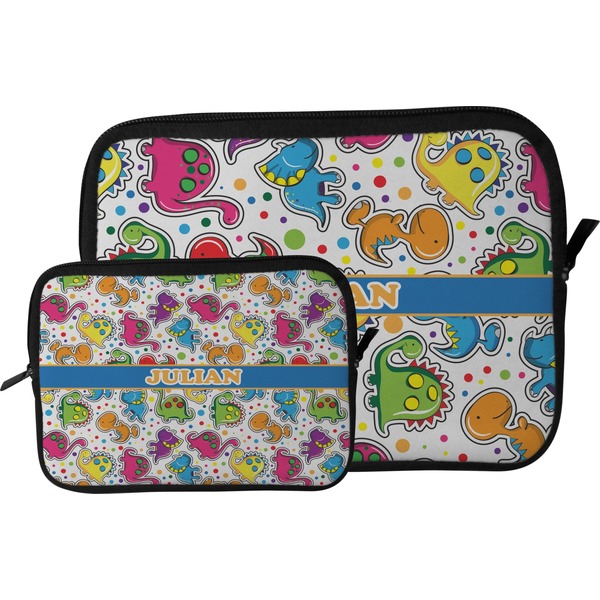 Dinosaur Print Tablet Sleeve (Size Comparison)
