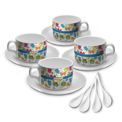 Dinosaur Print Tea Cup - Set of 4 (Personalized)