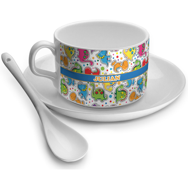 Custom Dinosaur Print Tea Cup (Personalized)