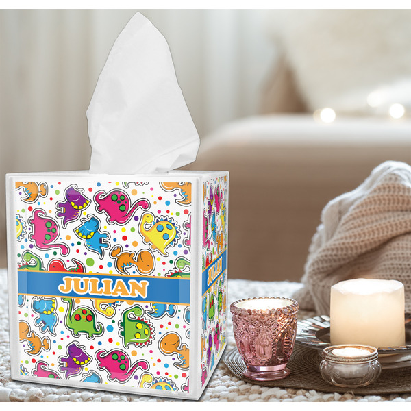 Dinosaur Print Tissue Box - LIFESTYLE