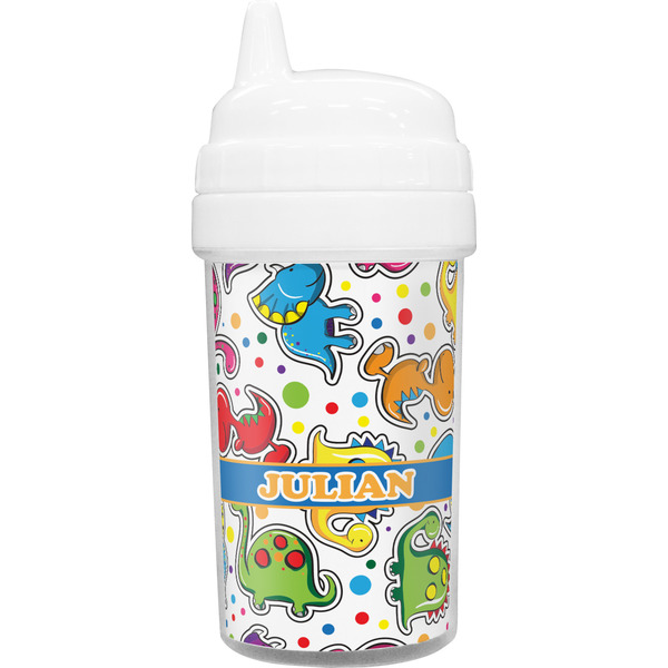 Custom Dinosaur Print Toddler Sippy Cup (Personalized)