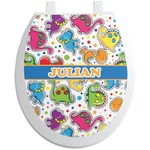Dinosaur Print Toilet Seat Decal (Personalized)