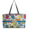 Dinosaur Print Beach Totes Bag - w/ Black Handles (Personalized)