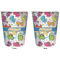 Dinosaur Print Trash Can White - Front and Back - Apvl