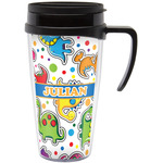 Dinosaur Print Acrylic Travel Mug with Handle (Personalized)