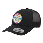 Dinosaur Print Trucker Hat - Black (Personalized)
