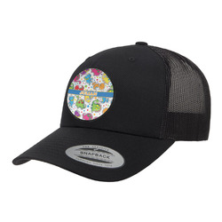 Dinosaur Print Trucker Hat - Black (Personalized)