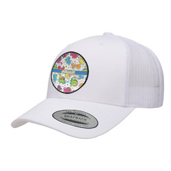 Dinosaur Print Trucker Hat - White (Personalized)