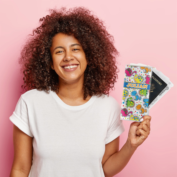 Dinosaur Print Vinyl Document Holder - LIFESTYLE