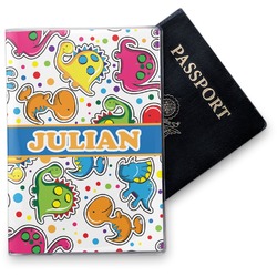 Dinosaur Print Vinyl Passport Holder (Personalized)