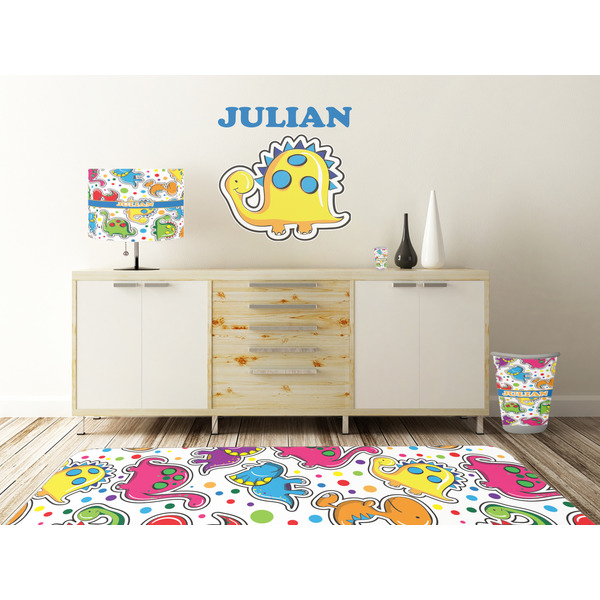 Dinosaur Print Wall Graphic Decal Wooden Desk