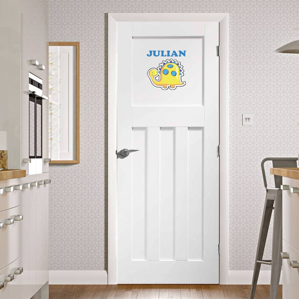 Dinosaur Print Wall Graphic on Door