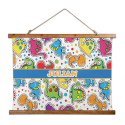 Dinosaur Print Wall Hanging Tapestry - Wide (Personalized)