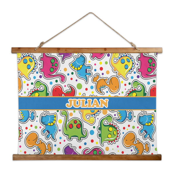 Custom Dinosaur Print Wall Hanging Tapestry - Wide (Personalized)