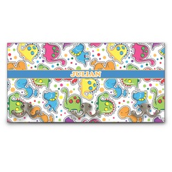 Dinosaur Print Wall Mounted Coat Rack (Personalized)