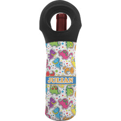 Dinosaur Print Wine Tote Bag (Personalized)