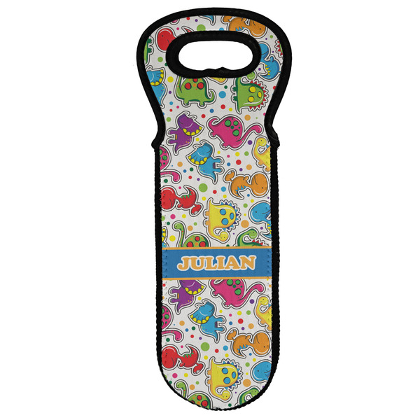 Custom Dinosaur Print Wine Tote Bag (Personalized)