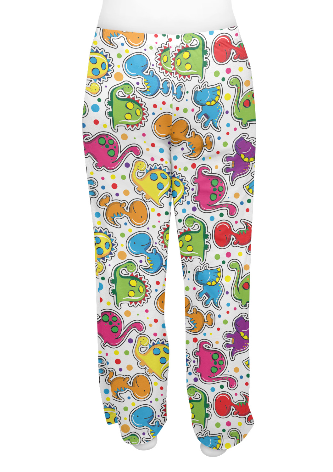 Dinosaur Print Womens Pajama Pants - XL (Personalized) - YouCustomizeIt