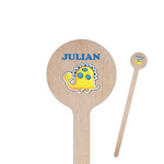 Dinosaur Print Round Wooden Stir Sticks (Personalized)
