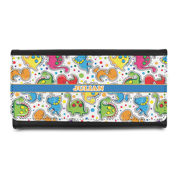 Custom Dinosaur Print Leatherette Ladies Wallet (Personalized)