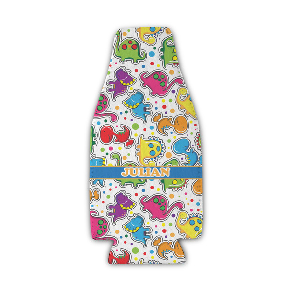 Dinosaur Print Zipper Bottle Cooler - Set of 4 - FRONT