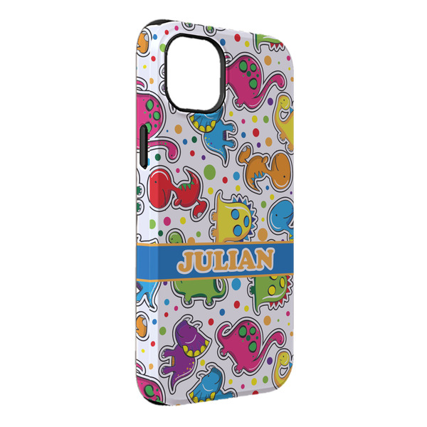 Custom Dinosaur Print iPhone Case - Rubber Lined - iPhone 14 Pro Max (Personalized)