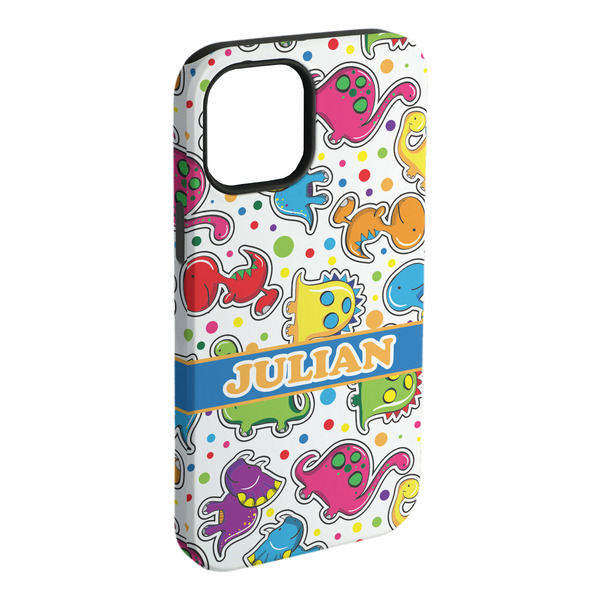 Custom Dinosaur Print iPhone Case - Rubber Lined (Personalized)