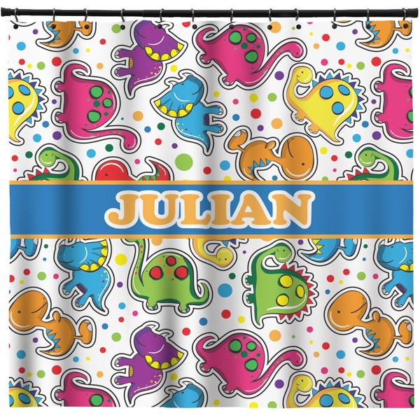 Custom Dinosaur Print Shower Curtain - 71" x 74" (Personalized)