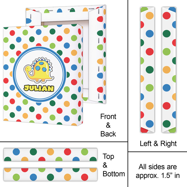 Dots & Dinosaur 11x14 - Canvas Print - Approval