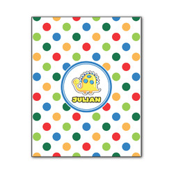 Dots & Dinosaur Wood Print - 11x14 (Personalized)