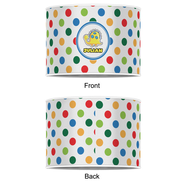 Dots & Dinosaur 12" Drum Lampshade - APPROVAL (Poly Film)