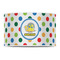 Dots & Dinosaur 12" Drum Lampshade - FRONT (Poly Film)