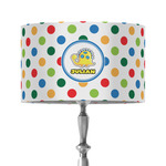 Dots & Dinosaur 12" Drum Lamp Shade - Fabric (Personalized)