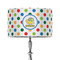 Dots & Dinosaur 12" Drum Lampshade - ON STAND (Fabric)