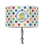 Dots & Dinosaur 12" Drum Lamp Shade - Poly-film (Personalized)