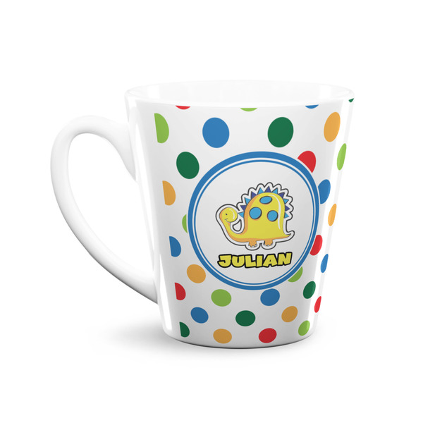 Dots & Dinosaur 12 Oz Latte Mug - Front