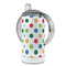 Dots & Dinosaur 12 oz Stainless Steel Sippy Cups - FULL (back angle)