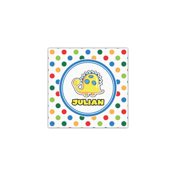 Dots & Dinosaur 12x12 - Canvas Print - Front View