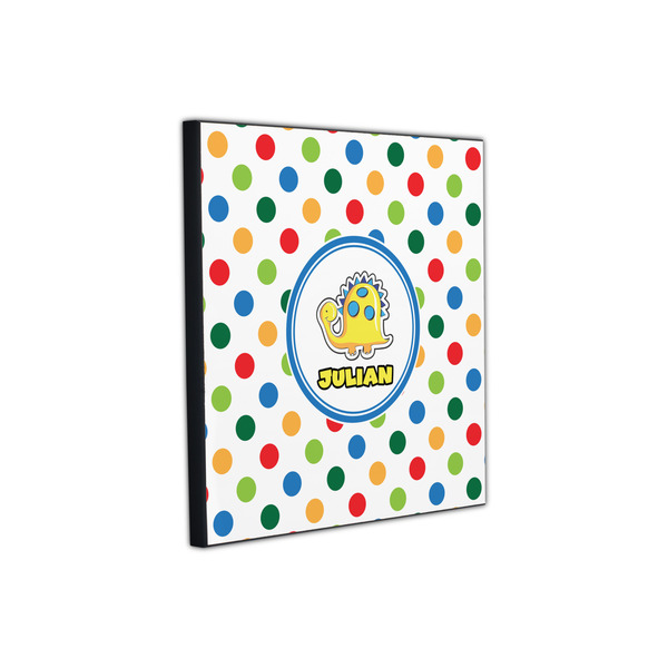 Dots & Dinosaur 12x12 Wood Print - Angle View