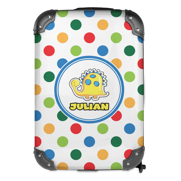 Dots & Dinosaur 13" Hard Shell Backpacks - FRONT