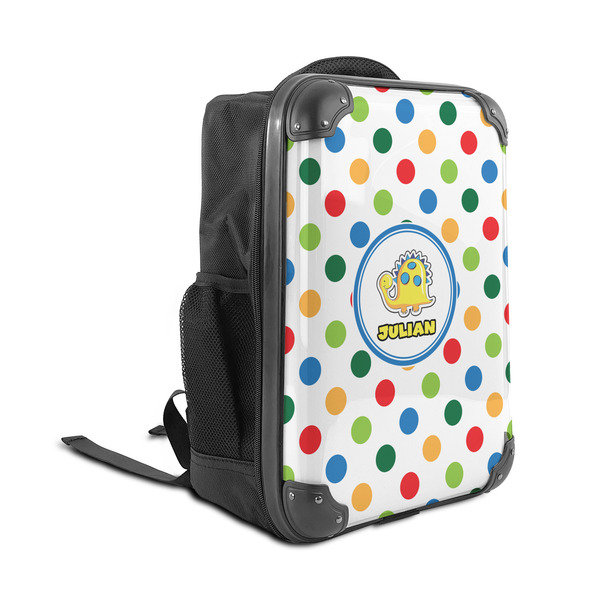 Dots & Dinosaur 15" Backpack - ANGLE VIEW