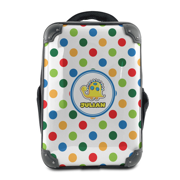 Custom Dots & Dinosaur 15" Hard Shell Backpack (Personalized)