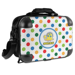 Dots & Dinosaur Hard Shell Briefcase - 15" (Personalized)
