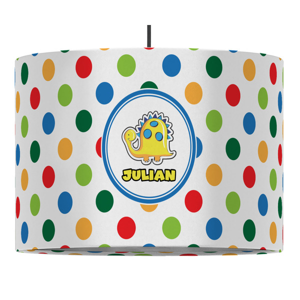 Dots & Dinosaur 16" Drum Lampshade - PENDANT (Fabric)