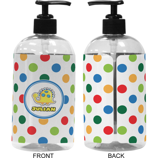 Dots & Dinosaur 16 oz Plastic Liquid Dispenser (Approval)