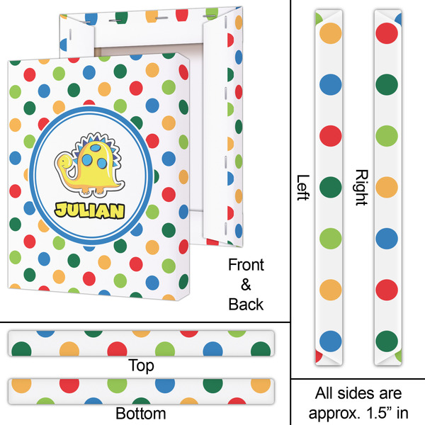 Dots & Dinosaur 16x20 - Canvas Print - Approval